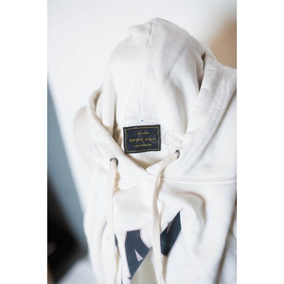 Free People Retro Brand NAVY Hoodie XL NWT - Picture 4 of 5